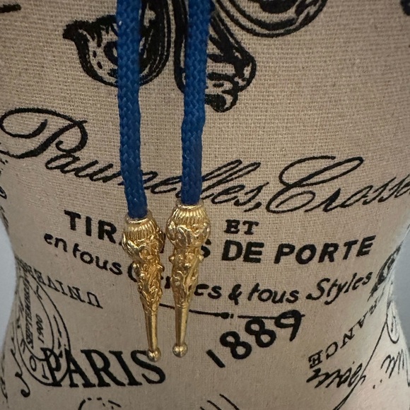 Bennet patent pending bolo tie with agate stone. Silver tone roadrunner. Vintage - Picture 3 of 4